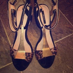 Forever 21 leopard and gold heels.